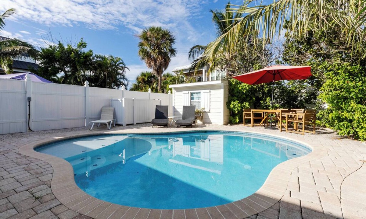Anna Maria House | Angel Fish Cottage, Sweet 2 BR 1 B, Private Pool, Steps to Gulf and Bay