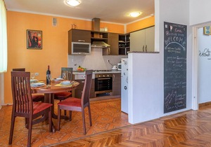 A beautiful apartment with pleasant decorations, located in a small village Viskovici.