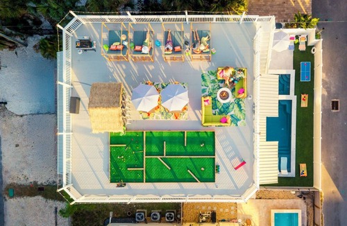 St. Augustine Beach House | Massive Beach House Theater Pool Roof Lounge