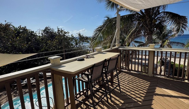 Beachfront 1-bdr 1-bath "Coconut Palm Suite" 100 ft from the Ocean with a Pool!